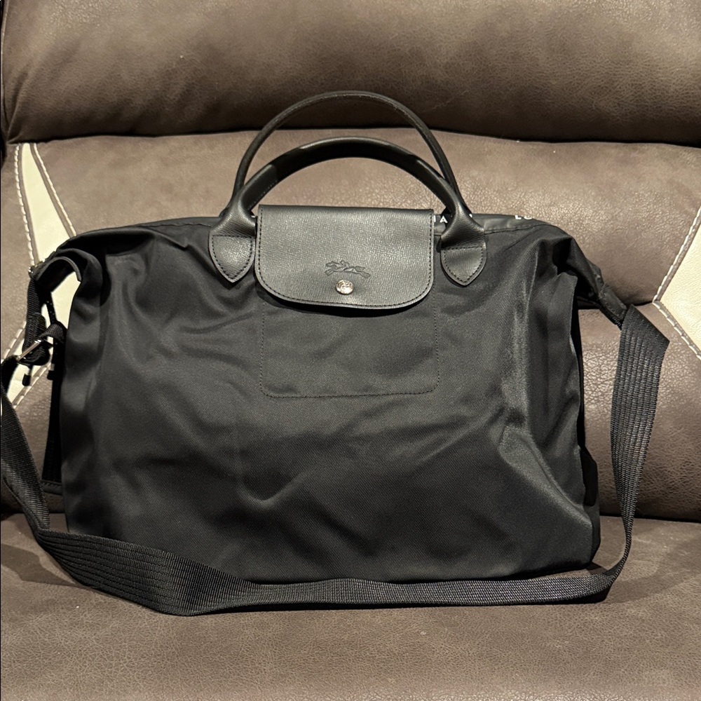 Longchamp Black Travel Tote Bag
